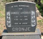 CRONJE Samuel Jacobus 1916-1981