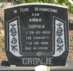 CRONJE Anna Sophia nee de SWARDT 1909-1989