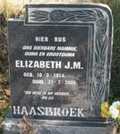 HAASBROEK Elizabeth J.M. 1914-2008