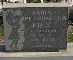 KIES Maria Petronella nee PRINSLOO 1951-1992