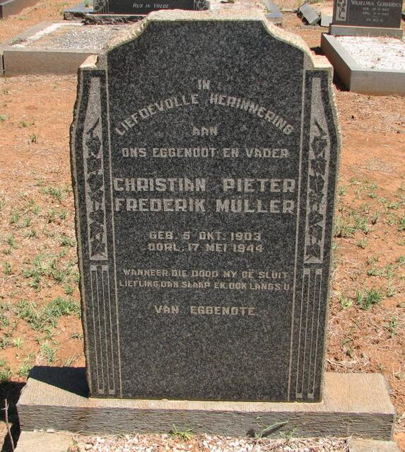 MULLER Christian Pieter Frederik 1903-1944
