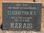 MARAIS Elizabeth H.C. nee DU TOIT 1878-1961