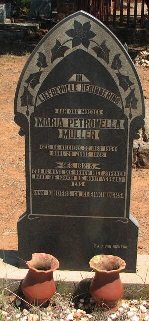 MULLER Maria Petronella nee DE VILLIERS 1864-1936