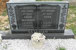 SAAYMAN David Benjamin 1930-2002 & Anna 1931-2002