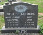 SMITH Andries Johannes Christoffel 1919-1995 & Annie Maria 1925-1995