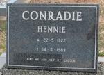 CONRADIE Hennie 1922-1989