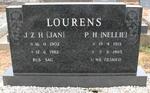 LOURENS J.Z.H. 1902-1982 & P.H. 1913-1985