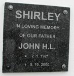 SHIRLEY John H.L. 1921-2000