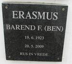 ERASMUS Barend F. 1923-2009