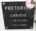 PRETORIUS Christie 1928-2004