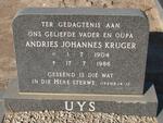 UYS Andries Johannes Kruger 1904-1986