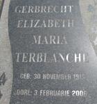 TERBLANCHE Andries Louis 1913-1969 & Gerbrecht Elizabeth Maria 1915-2006