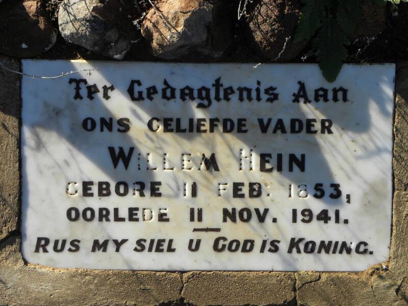 HEIN Willem 1853-1941