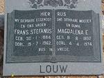 LOUW Frans Stefanus 1884-1962 & Magdalena E. 1892-1974