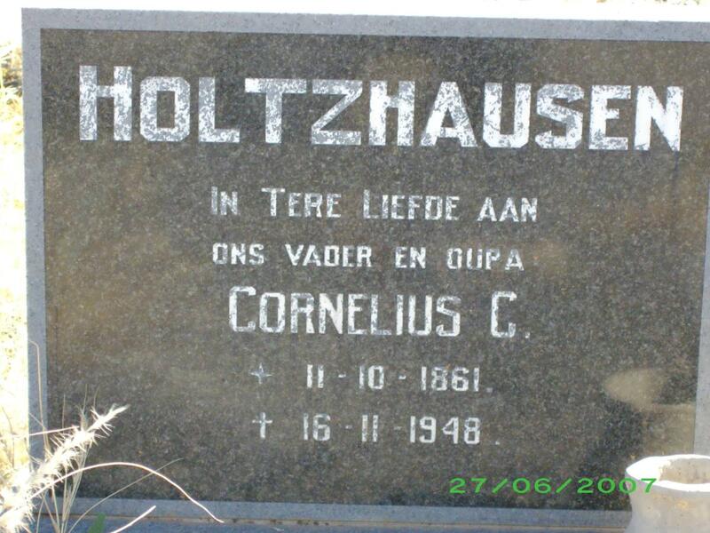 HOLTZHAUSEN Cornelius G. 1861-1948