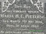 PIETERSE Maria H.C. nee MARITZ 1886-1962