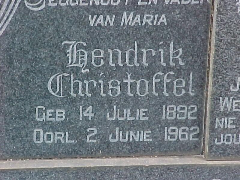 FOURIE Hendrik Christoffel 1892-1962