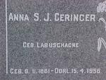 GERINGER Anna S.J. nee LABUSCHAGNE 1861-1956
