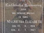 NORTJE Magrietha Elizabeth 1914-1987