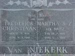 NIEKERK Frederick Christiaan, van 1876-1948 & Martha S.Z. BRITZ 1885-1969