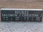 BEUKES Salomon J. 1895-1977 & Christina J. 1900-1978