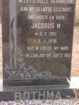 BOTHMA Jacobus M. 1921-1978