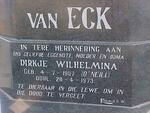 ECK Dirkje Wilhelmina, van nee O’NEILL 1907-1973