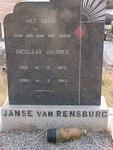 RENSBURG Nicolaas Jacobus, Janse van 1872-1963