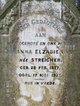UYS Johanna Elzabie nee STREICHER 1877-1927