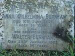 BURNHAM Walter -1963 & Anna Wilhelmina -1929