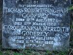 GODFREY Thomas Robert Bingham 1867-1929 & Carol Banksia Meredith 1890-1968