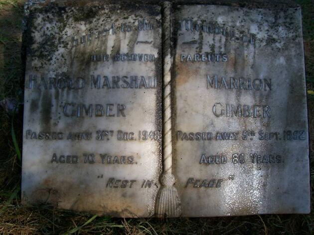 CIMBER Harold Marshall -1948 & Marion -1952