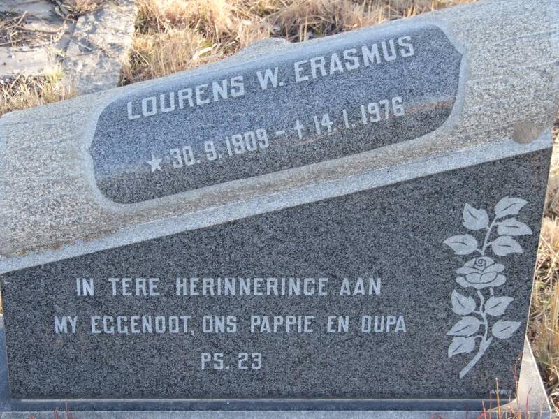 ERASMUS Lourens W. 1909-1976