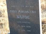 NAUDE Anna Magdalena nee HURTER 1898-1981