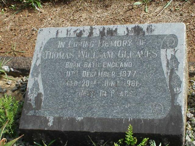 GLEAVES Thomas William 1877-1961