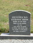 HENDRICKS Etienne Deon 1954-2005