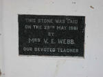 The stone was laid 28 th May 1961 by Mrs V.E.Webb