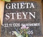 STEYN Grieta nee RAUBENHEIMER 1926-2005