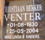 VENTER Christiaan Bekker 1930-2004