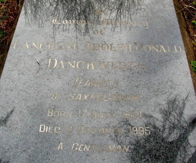 DANCKWERTS Lancelot Adolph Donald 1921-1995