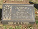 PAGE Henry -1952 & Beatrice Eliza -1953