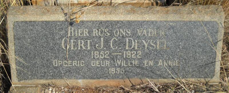 DEYSEL Gert J. C. 1852-1922