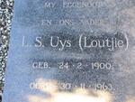 UYS L.S. 1900-1963 & M.H. 1903-1973