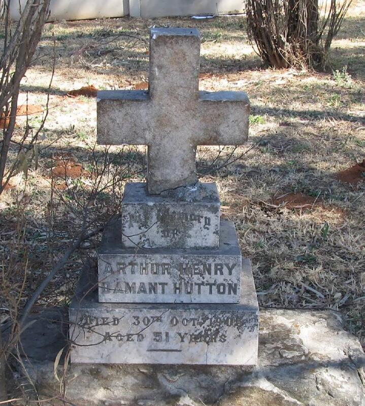 HUTTON Arthur Henry Damant -190?