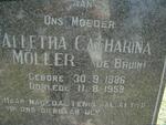 MOLLER Alletha Catharina nee DE BRUIN 1886-1959
