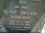 SCHOEMAN Henry Richard 1889-1968