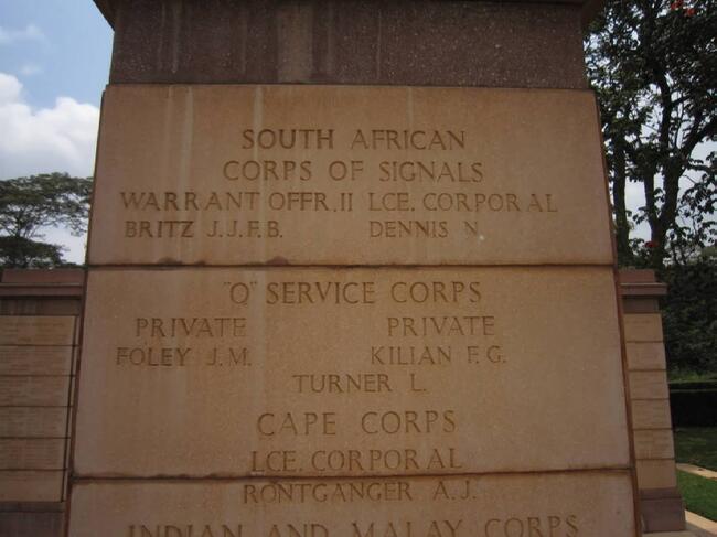3. Memorial for the South African Corps