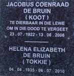 BRUIN Jacobus Coenraad, de 1922-2006 & Helena Elizabeth 1935-2010