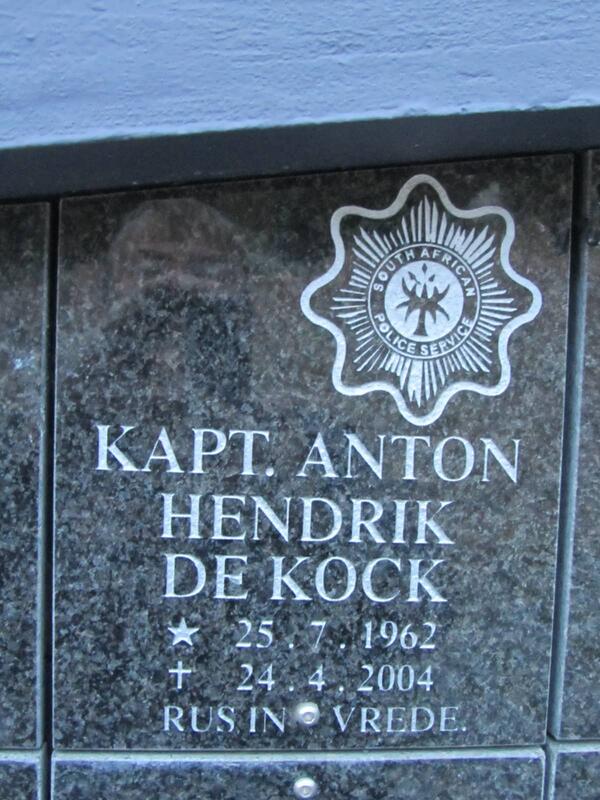KOCK Anton Hendrik, de 1962-2004 