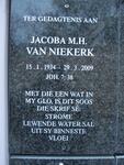 NIEKERK Jacoba M.H. van 1934-2009